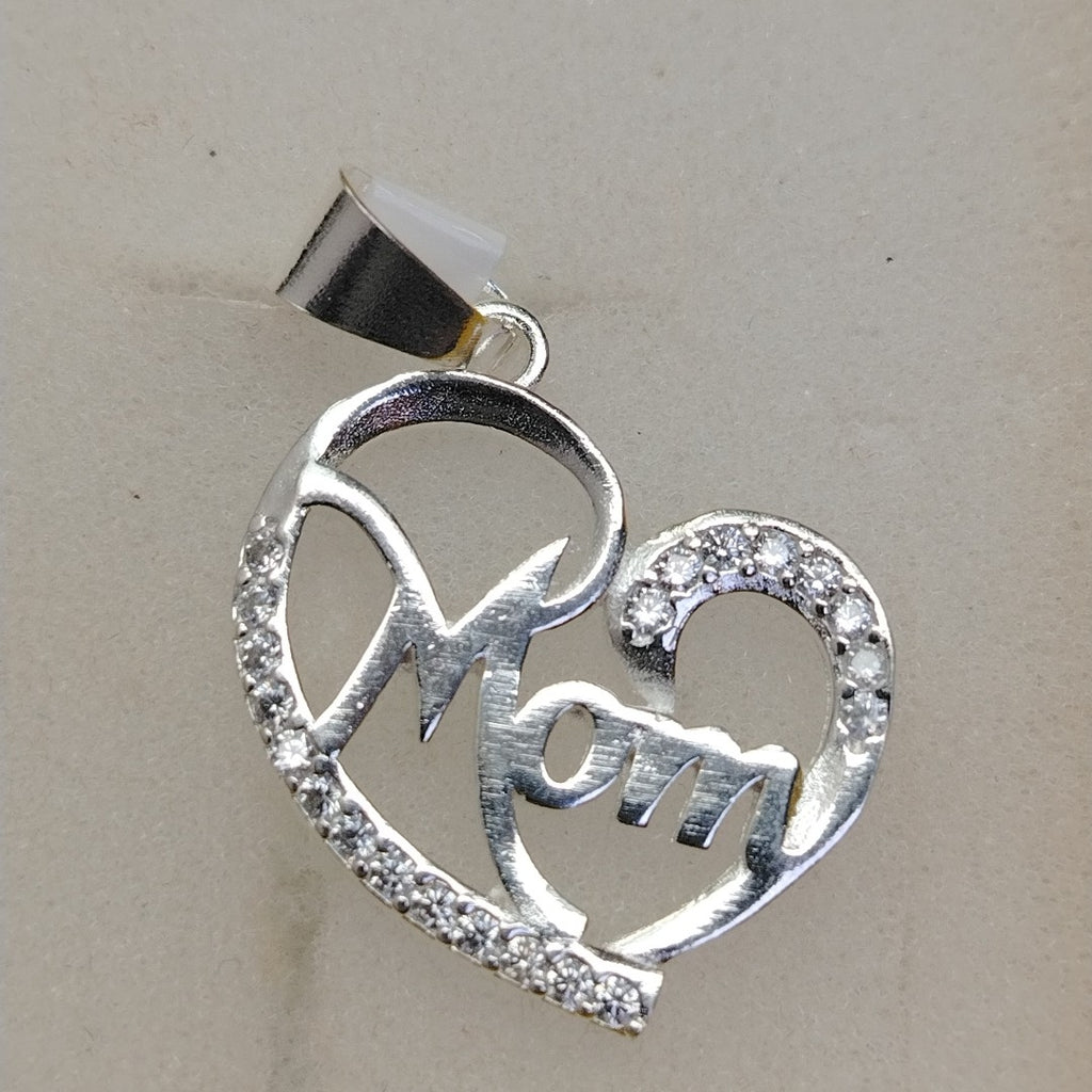 DIJE CORAZON C/CIRCONIAS PLATA .925 3.1 GR (NUEVO)