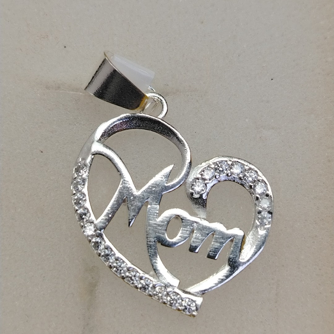 DIJE CORAZON C/CIRCONIAS PLATA .925 3.1 GR (NUEVO)