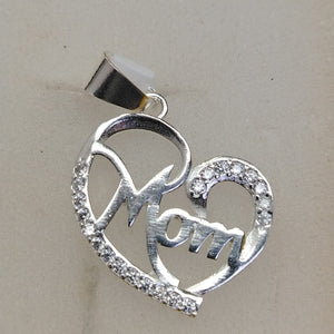 DIJE CORAZON C/CIRCONIAS PLATA .925 3.1 GR (NUEVO)