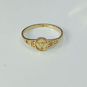 ANILLO DE GRADUACIÓN ORO 10 K 1.3 GRMS (SEMINUEVO)