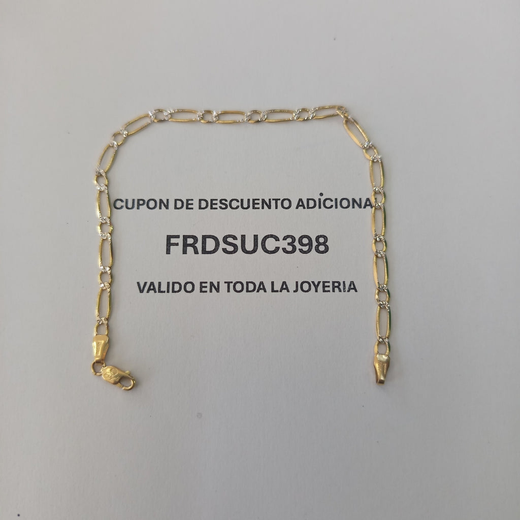 PULSERA ORO, RODIADO 14 K 2.6 GRMS (SEMINUEVO)