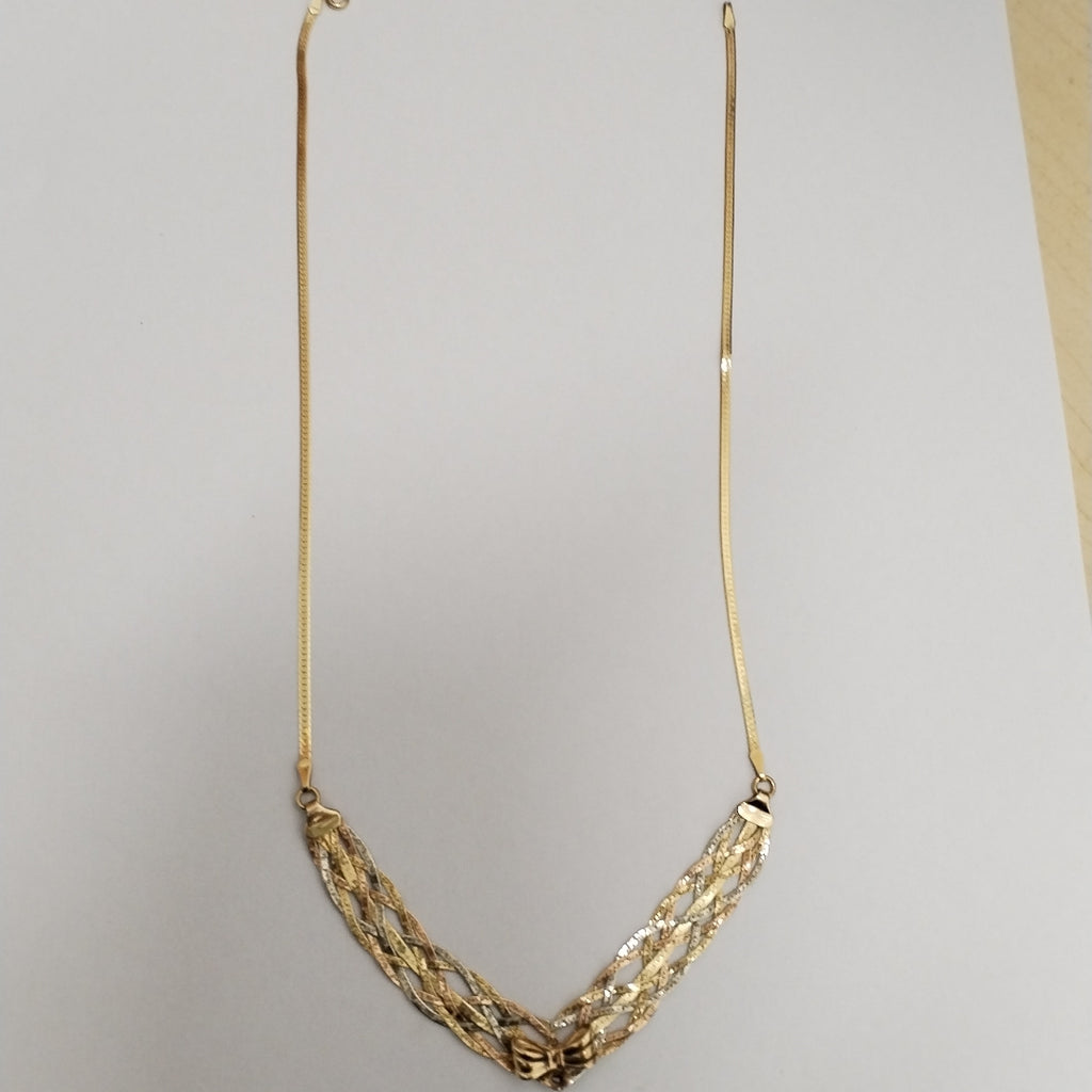 GARGANTILLA ORO COMBINADO 14 K 8,90 GRMS (SEMINUEVO)