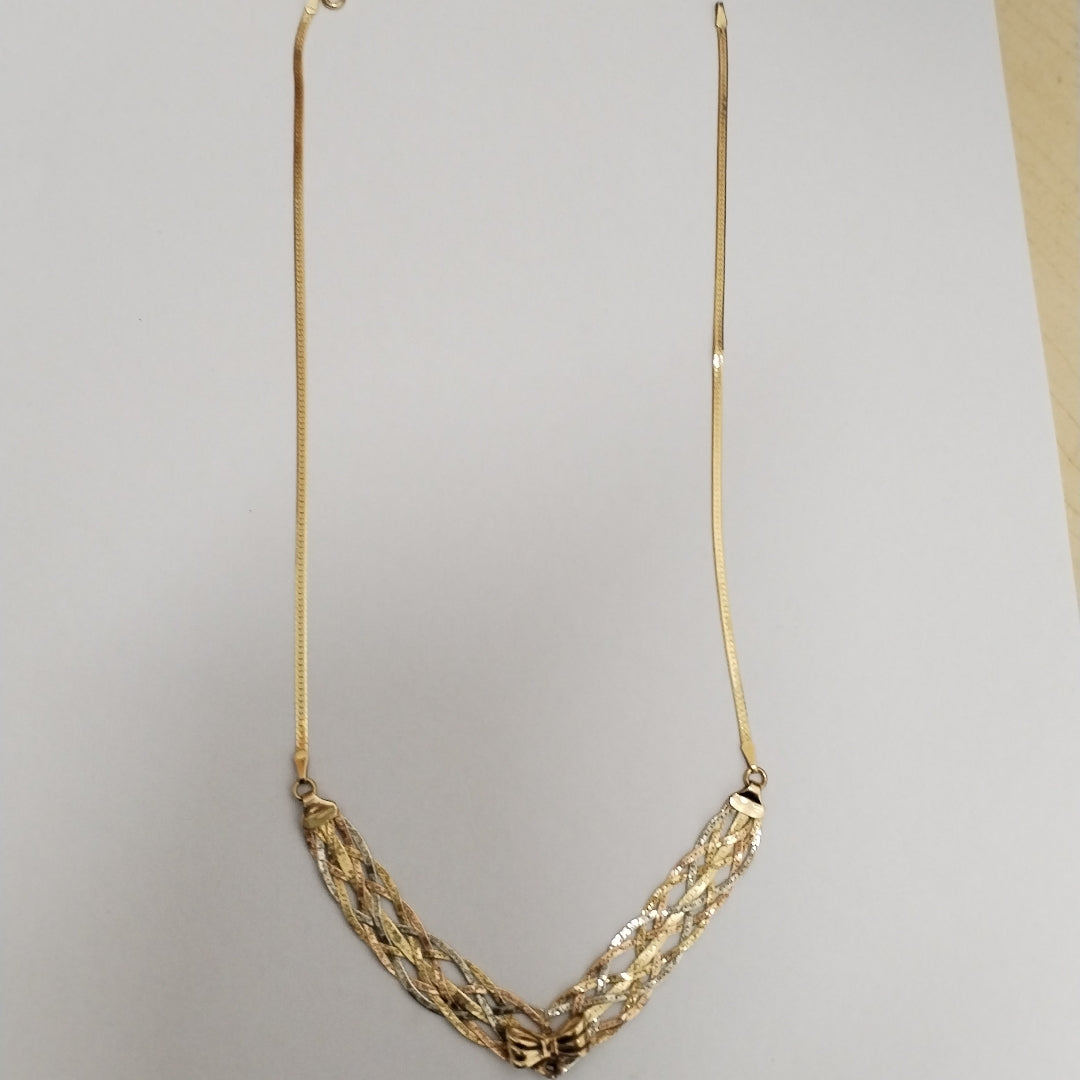 GARGANTILLA ORO COMBINADO 14 K 8,90 GRMS (SEMINUEVO)