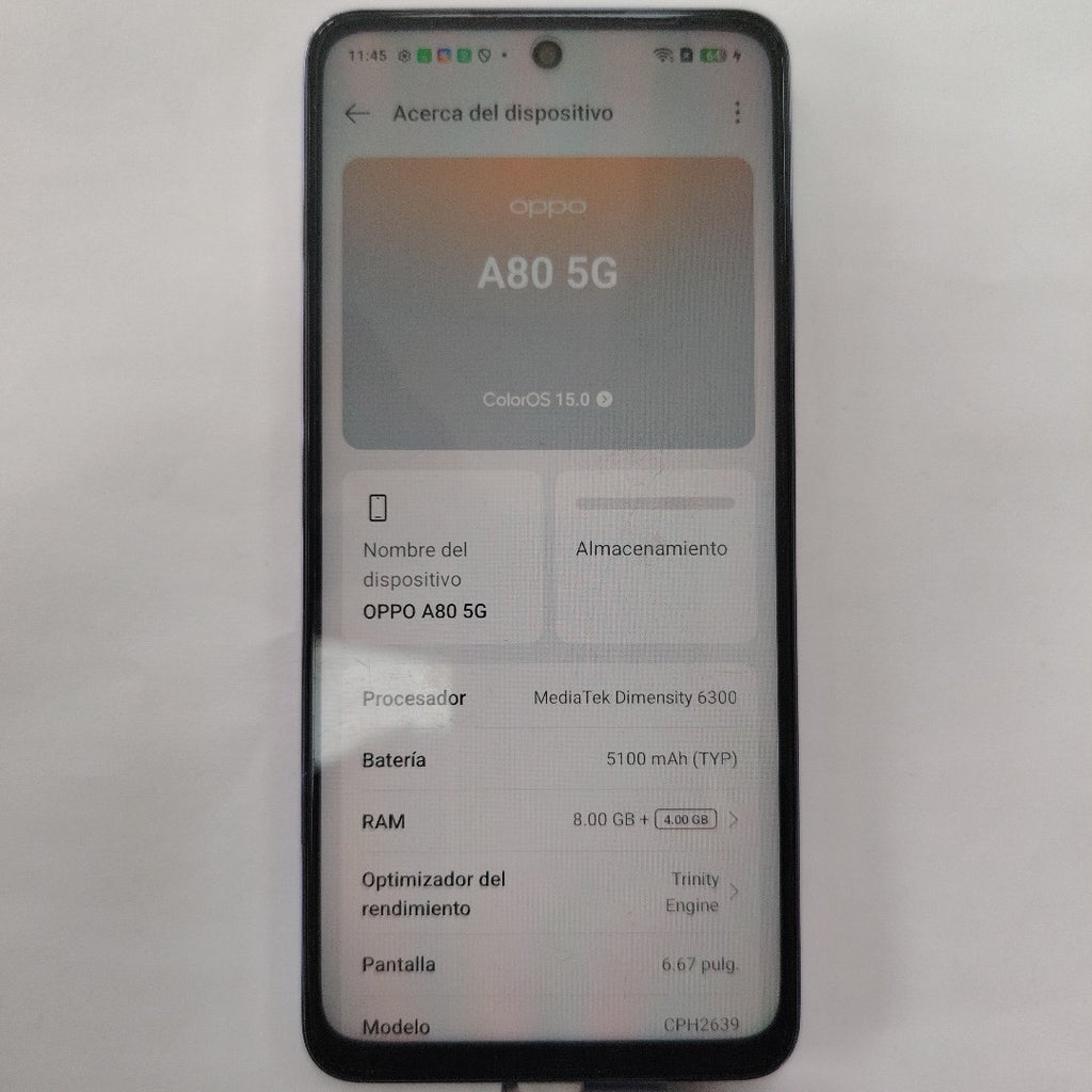CELULAR OPPO A80 5G CPH2639 (2024) 256 GB 8 GB RAM (SEMINUEVO)