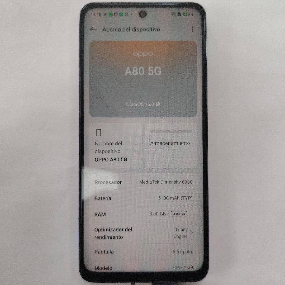 CELULAR OPPO A80 5G CPH2639 (2024) 256 GB 8 GB RAM (SEMINUEVO)