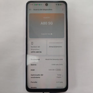 CELULAR OPPO A80 5G CPH2639 (2024) 256 GB 8 GB RAM (SEMINUEVO)