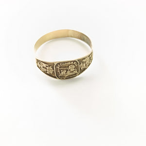 ANILLO DE GRADUACIÓN ORO 10 K 1 GRMS (SEMINUEVO)