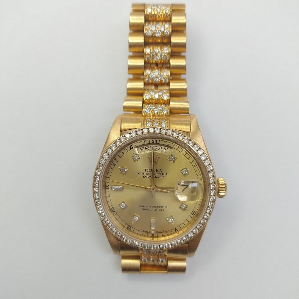 RELOJ CAJA ACERO PULSO ORO ORO 18 K 139.9 GRMS (SEMINUEVO)