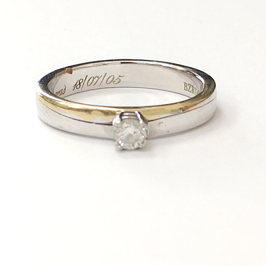 ANILLITO ORO BLANCO 14 K 3.5 GRMS (SEMINUEVO)