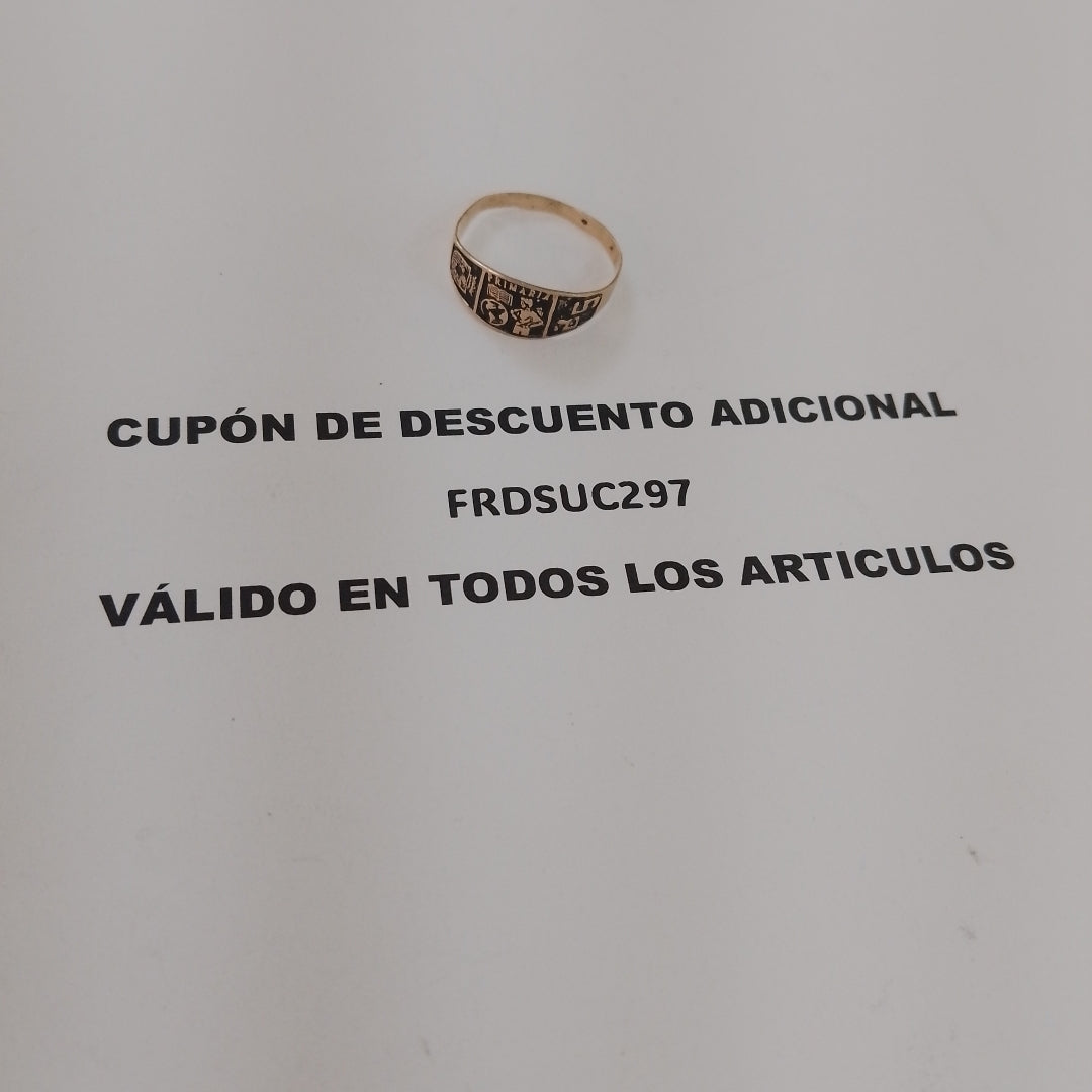 ANILLO DE GRADUACIÓN ORO 8 K 1.2 GRMS (SEMINUEVO)