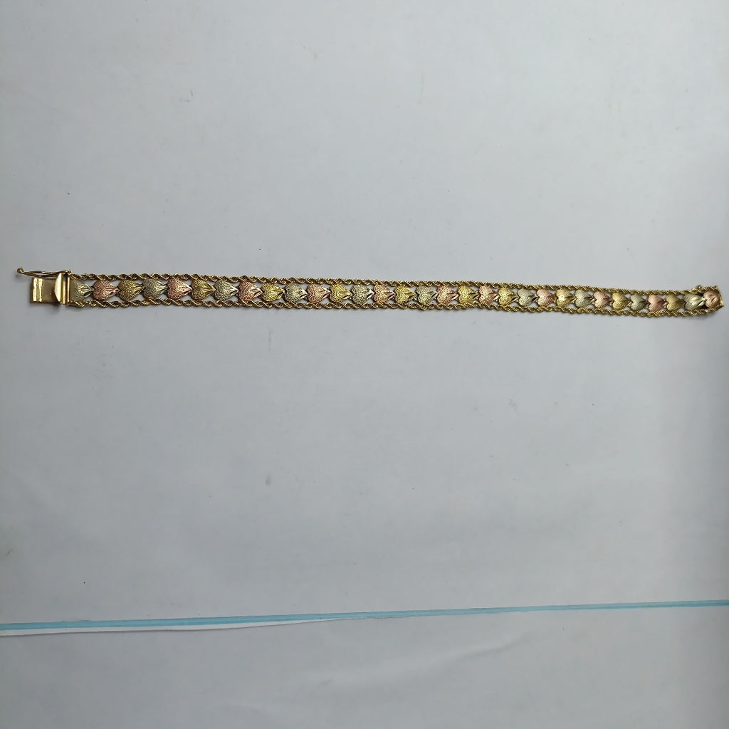 PULSERA ORO COMBINADO 14 K 13,80 GRMS (SEMINUEVO)