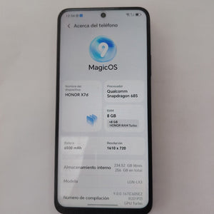 CELULAR HONOR X7D LGN-LX3 (2025) 256 GB 8 GB RAM (SEMINUEVO)
