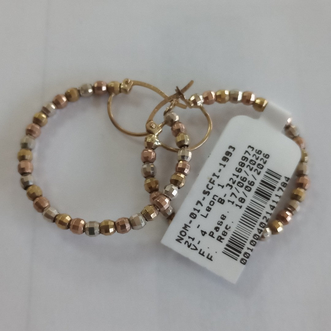 ARRACADAS PAR ORO,ORO COMBINADO 10 K 4,20 GRMS (SEMINUEVO)