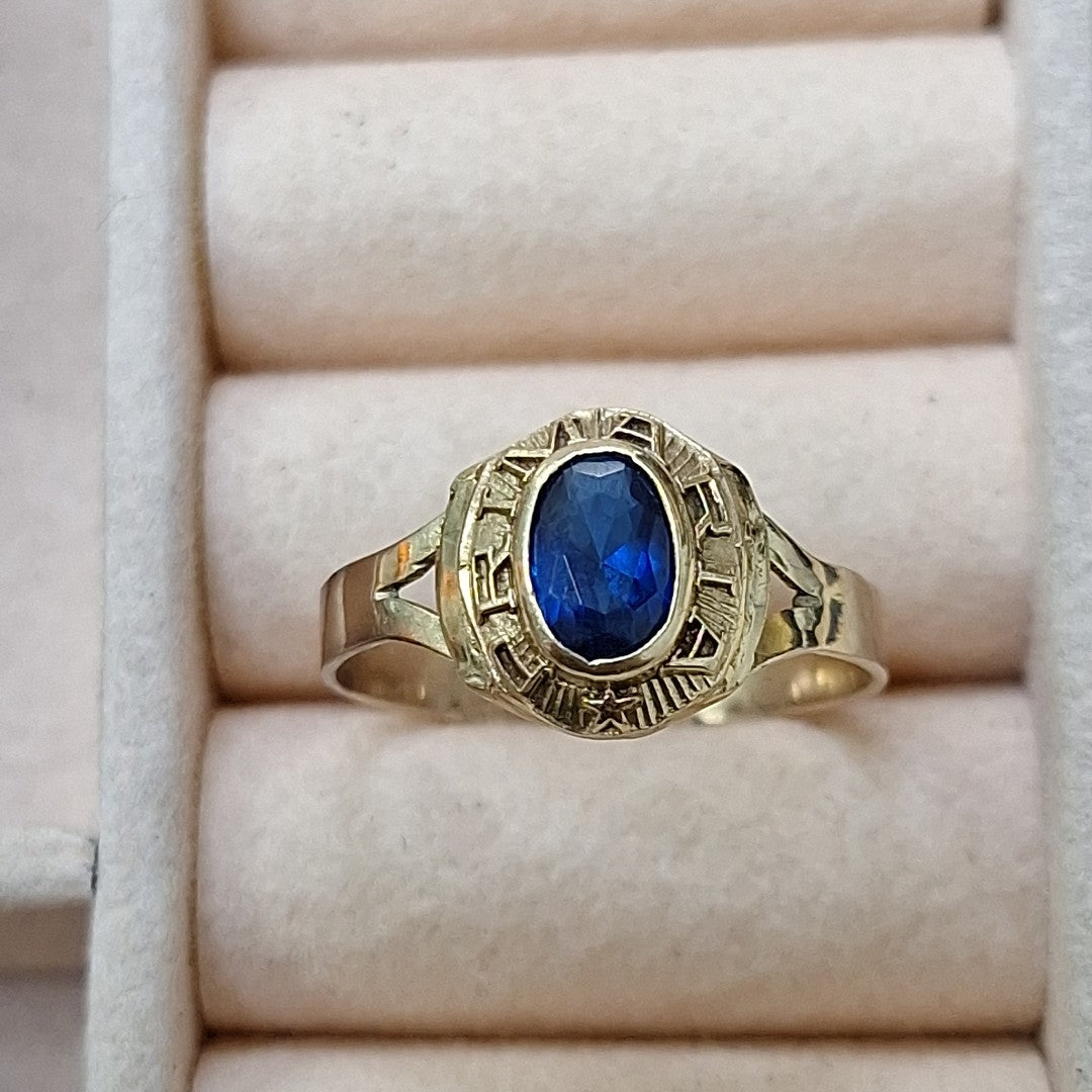 ANILLO DE GRADUACIÓN ORO 8 K 2,00 GRMS (SEMINUEVO)