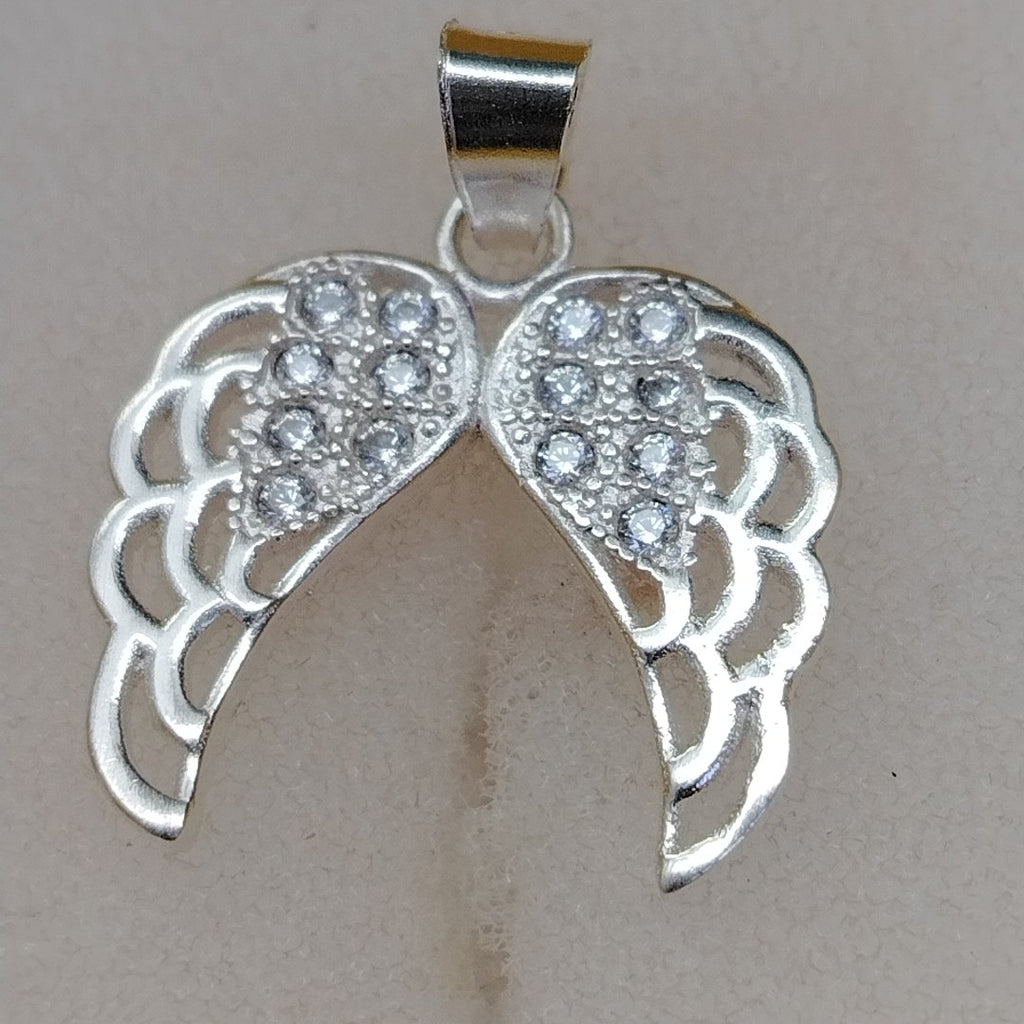 DIJE ALAS C/CIRCONIAS PLATA .925 2.3 GR (NUEVO)