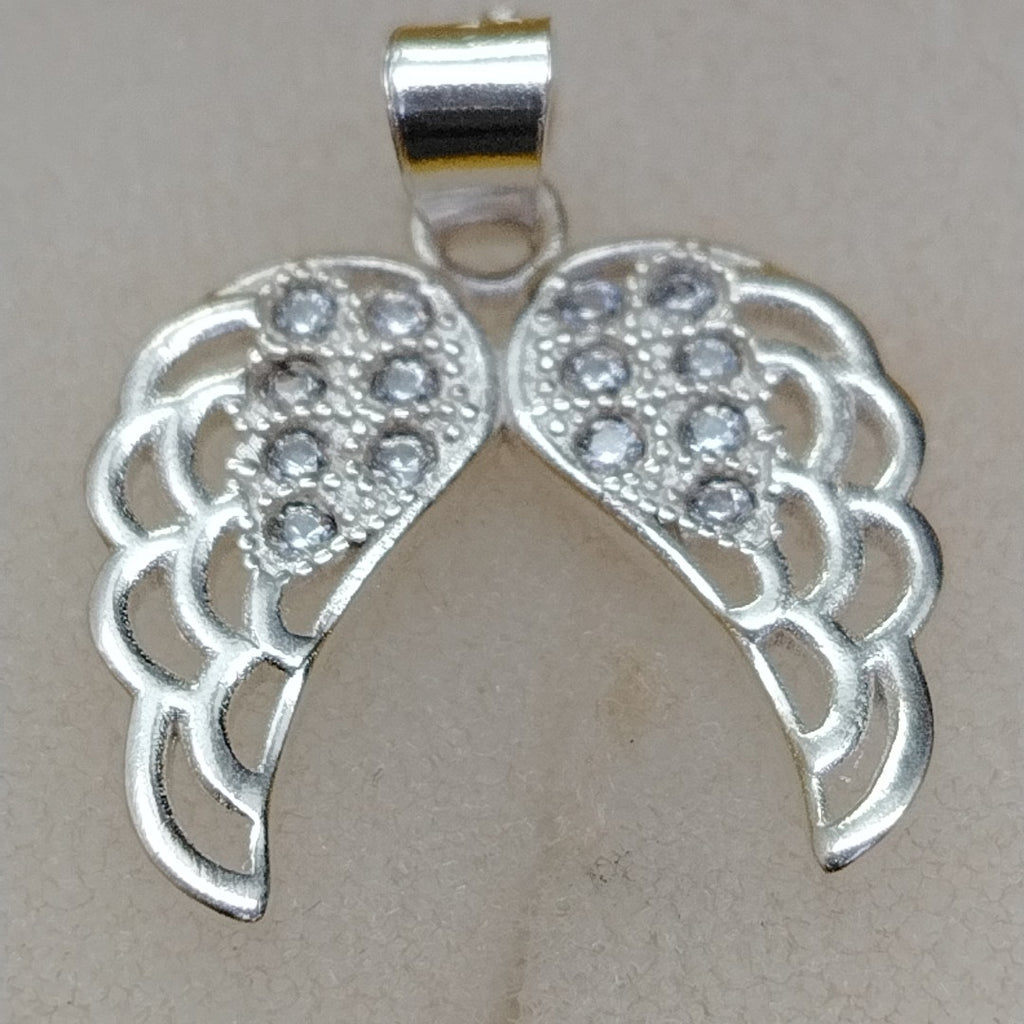 DIJE ALAS C/CIRCONIAS PLATA .925 2.3 GR (NUEVO)