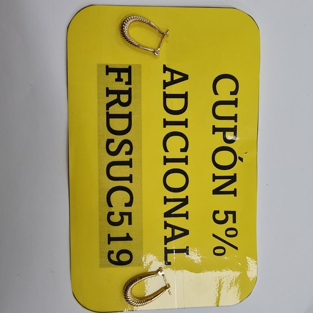 ARRACADAS PAR ORO 14 K 2.2 GRMS (SEMINUEVO)