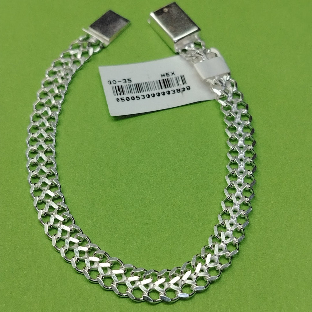 PULSERA TEJIDO CHINO PLATA .925 18 CM 7.7 GR (NUEVO)