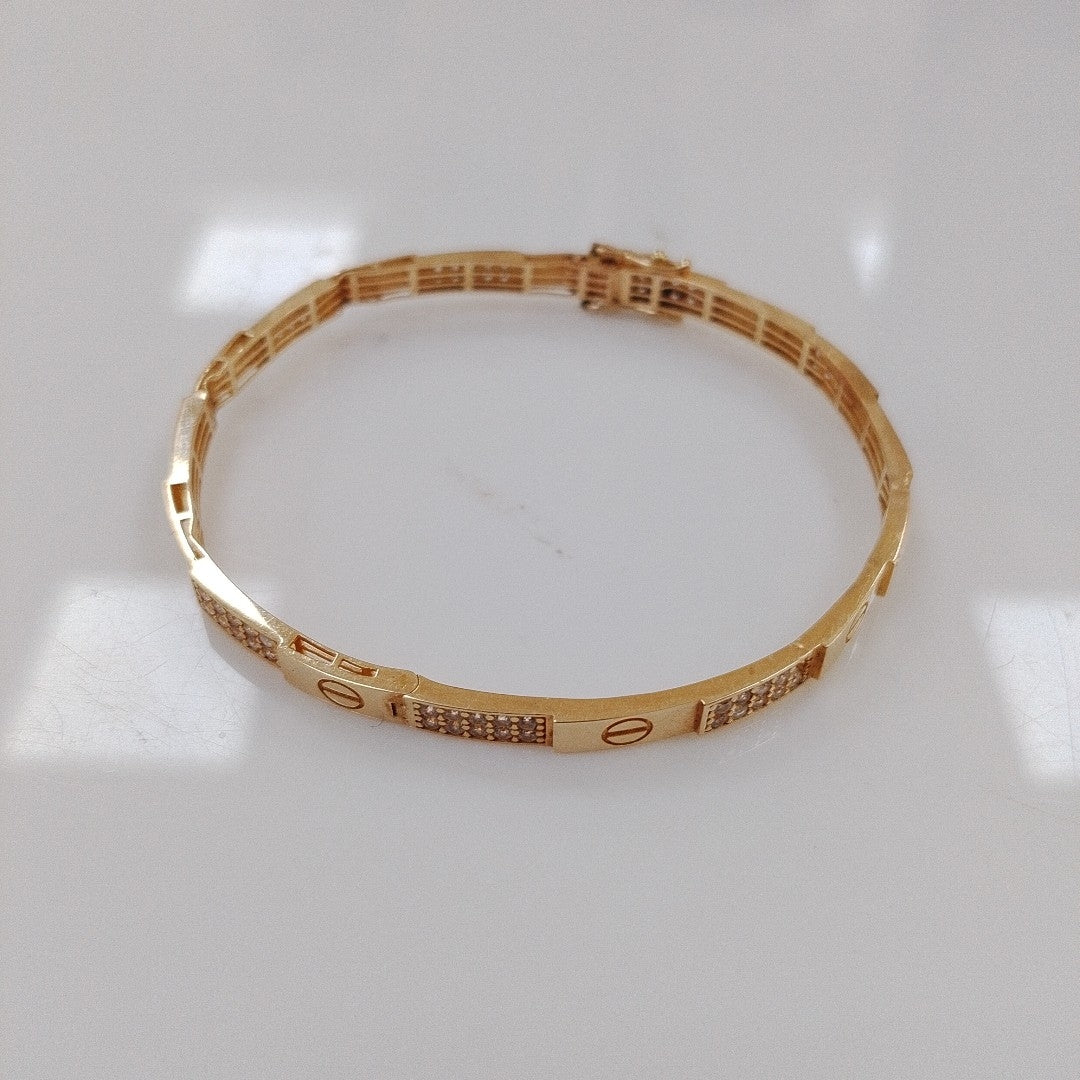 PULSERA RIGIDA ORO 14 K 7,10 GRMS (SEMINUEVO)