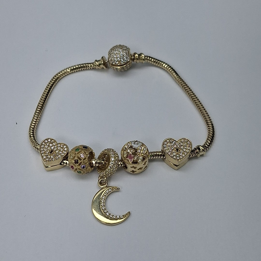 PULSERA CHARM ORO 14K 16.1 (NUEVO)