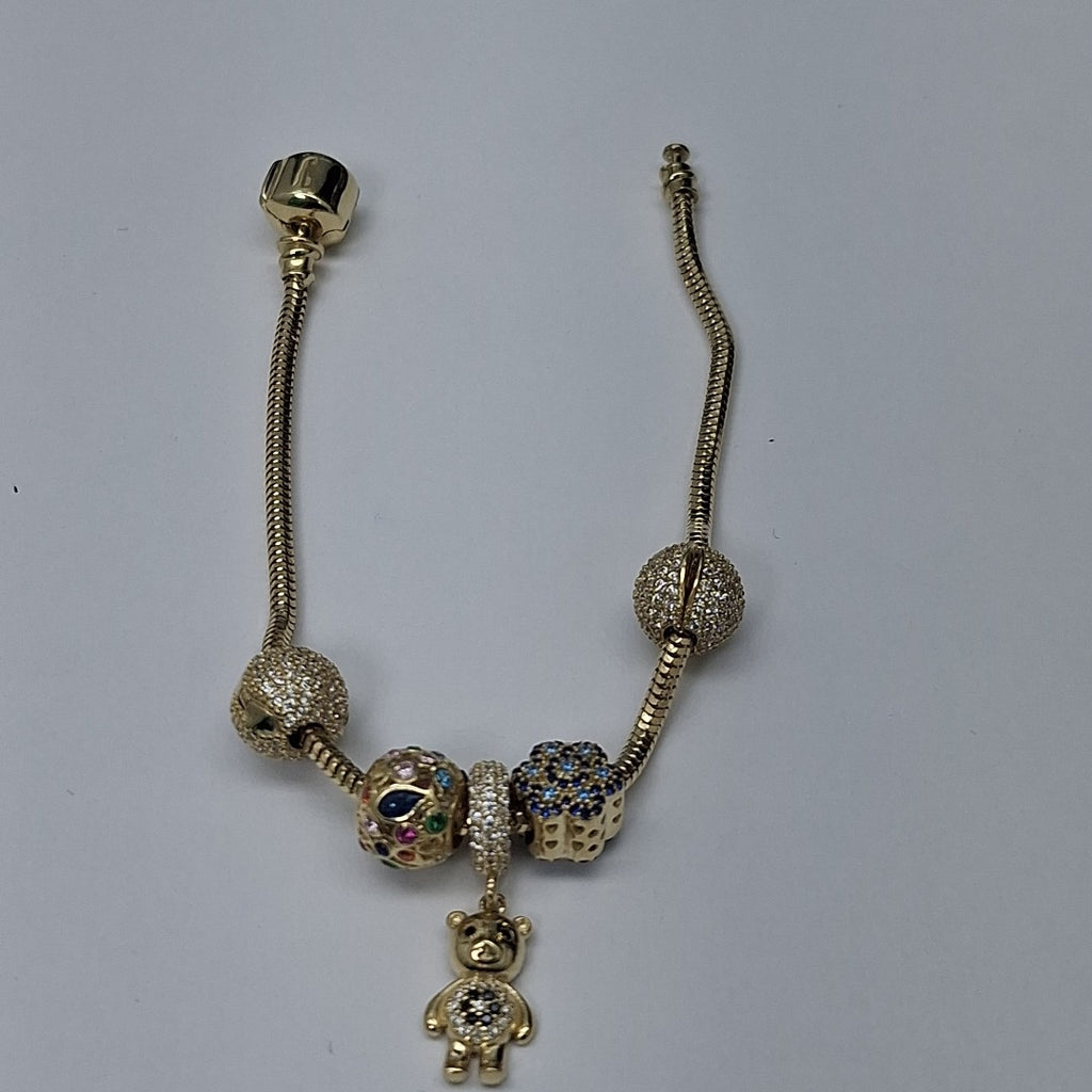 PULSERA CHARM ORO 14K 16.9 (NUEVO)