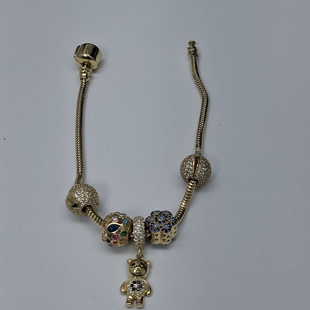 PULSERA CHARM ORO 14K 16.9 (NUEVO)