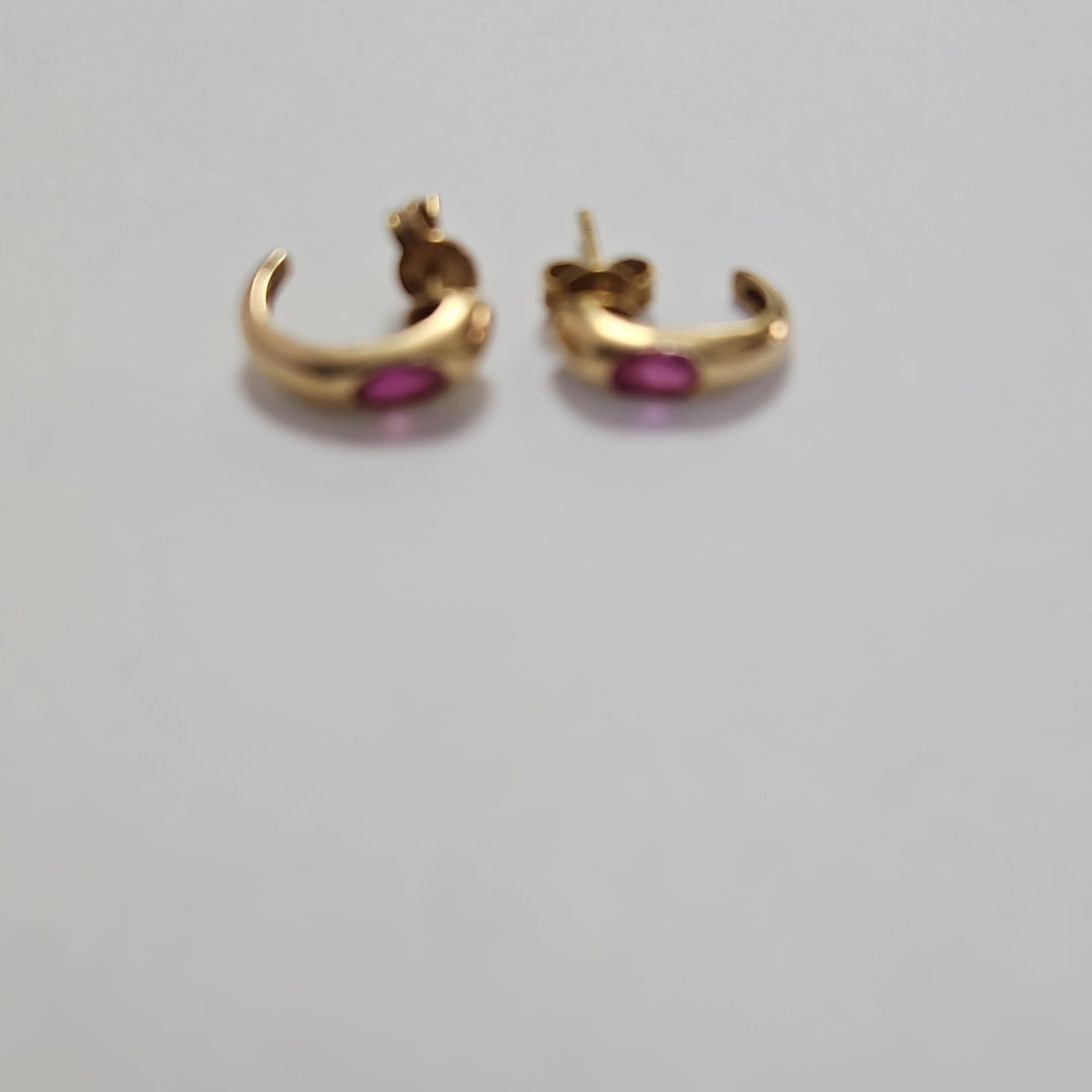 ARRACADAS PAR ORO 14 K 2.2 GRMS (SEMINUEVO)