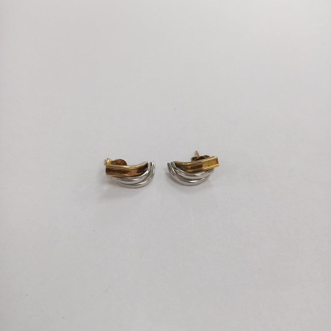 BROQUELES PAR ORO COMBINADO 14 K 0.9 GRMS (SEMINUEVO)