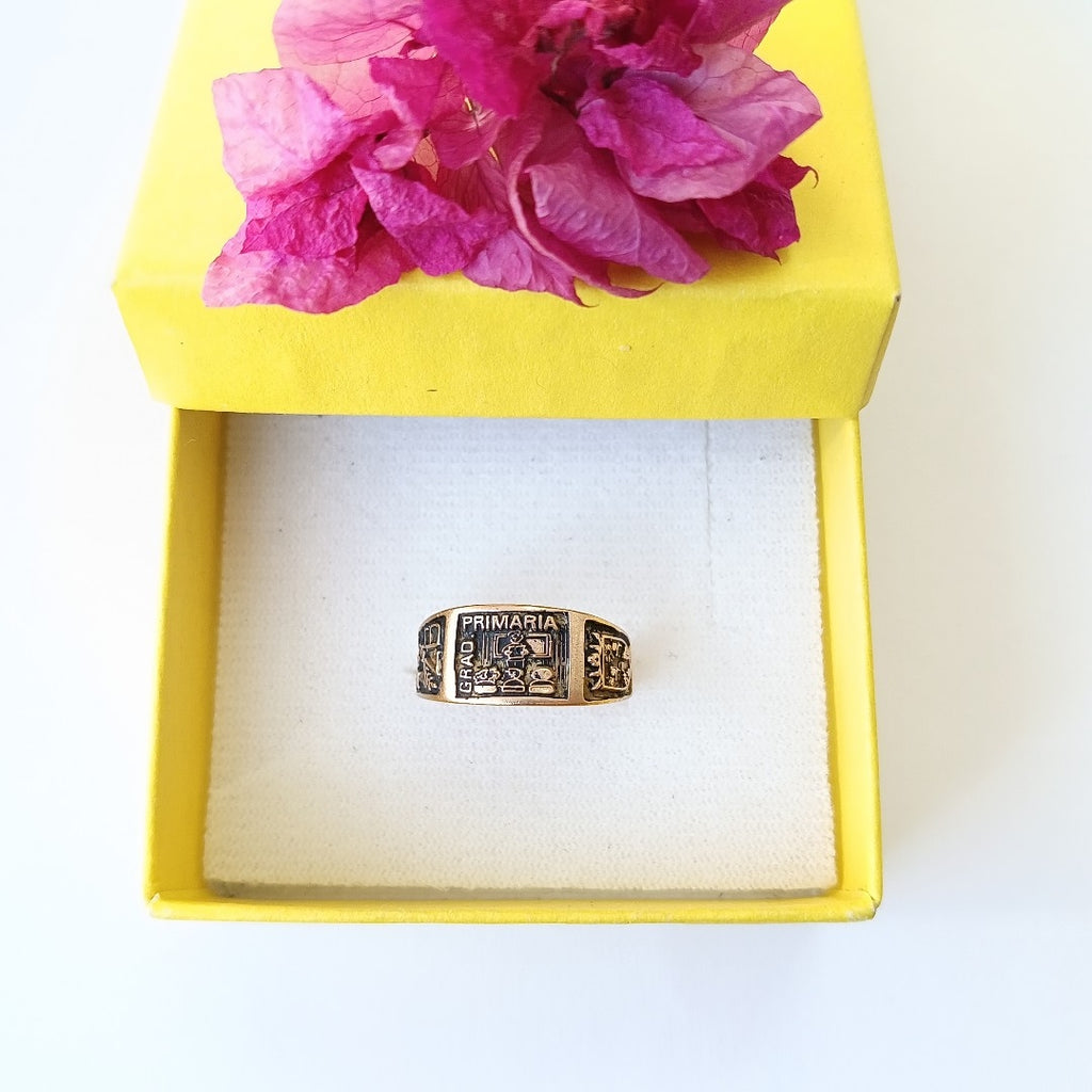 ANILLO DE GRADUACIÓN ORO 10 K 2,70 GRMS (SEMINUEVO)