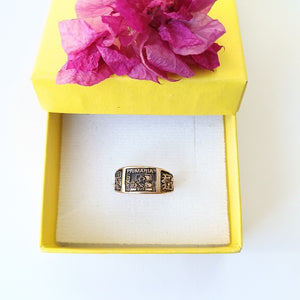 ANILLO DE GRADUACIÓN ORO 10 K 2,70 GRMS (SEMINUEVO)
