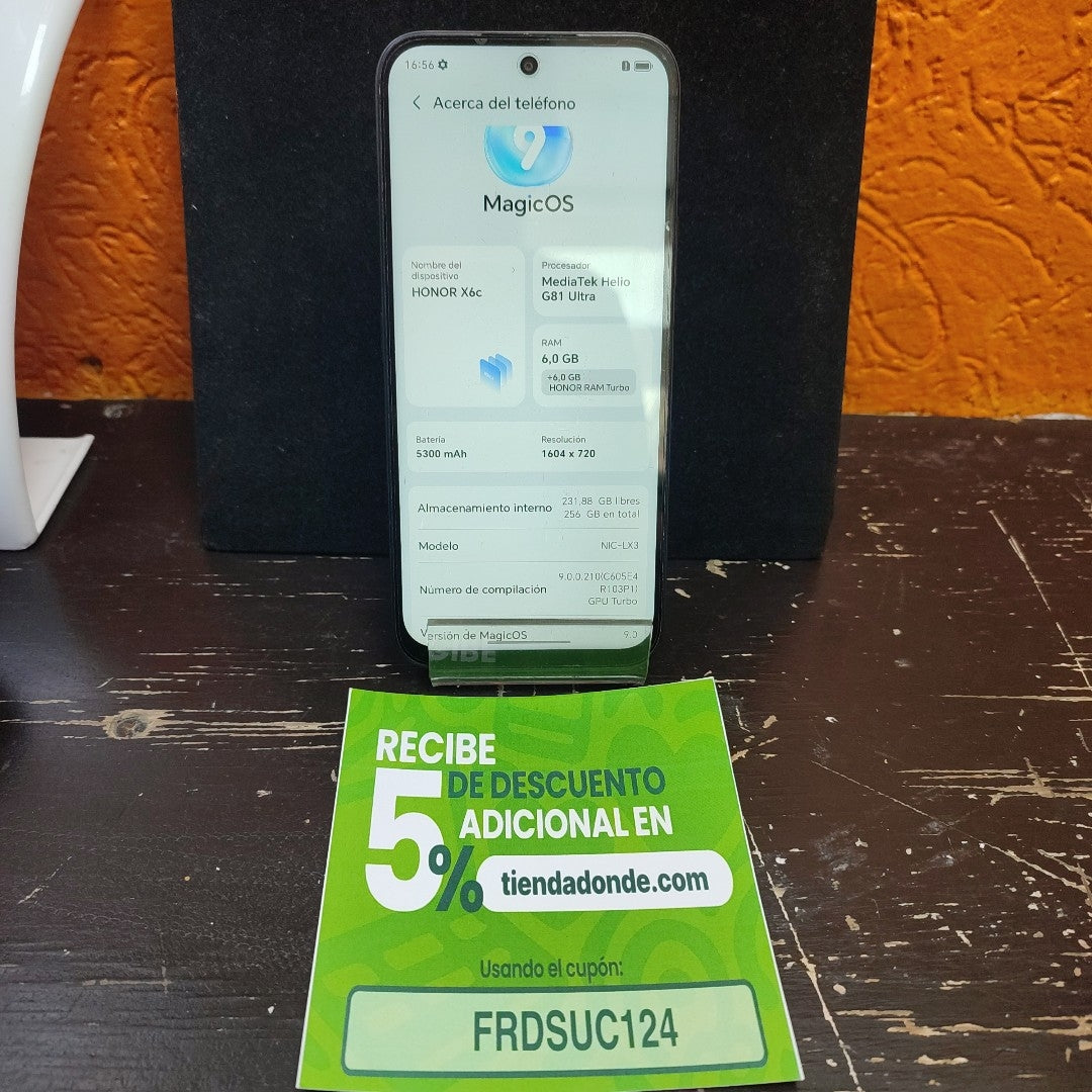 CELULAR HONOR X6C NIC-LX3 (2025) 256 GB 6 GB RAM (SEMINUEVO)