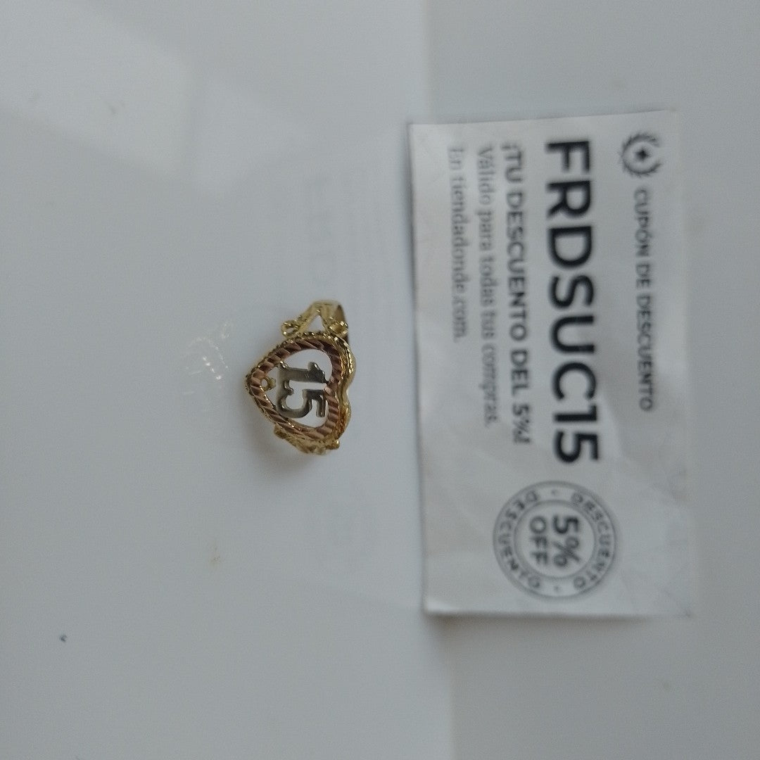 ANILLO CONMEMORATIVO ORO 14 K 2.6 GRMS (SEMINUEVO)