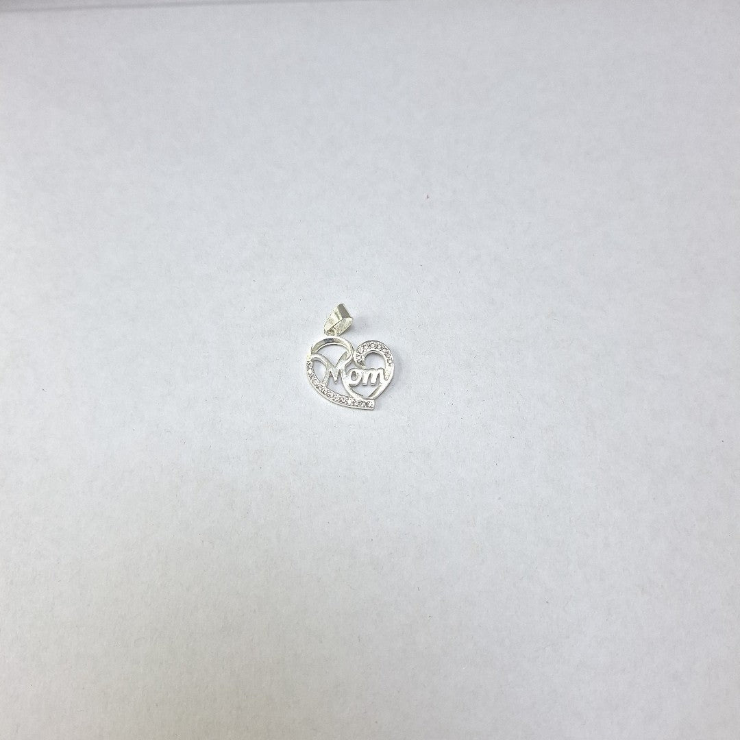 DIJE CORAZON C/CIRCONIAS PLATA .925 3.1 GR (NUEVO)