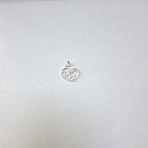 DIJE CORAZON C/CIRCONIAS PLATA .925 3.1 GR (NUEVO)