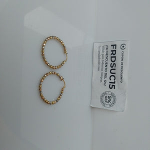 ARRACADAS PAR ORO, ORO COMBINADO 14 K 5.1 GRMS (SEMINUEVO)