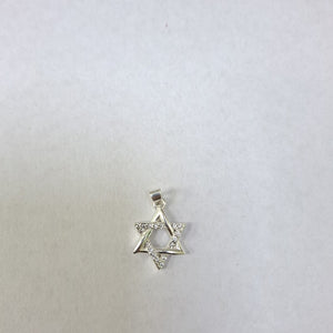 DIJE ESTRELLA DE DAVID C/CIRCONIAS PLATA .925 2.6 GR (NUEVO)