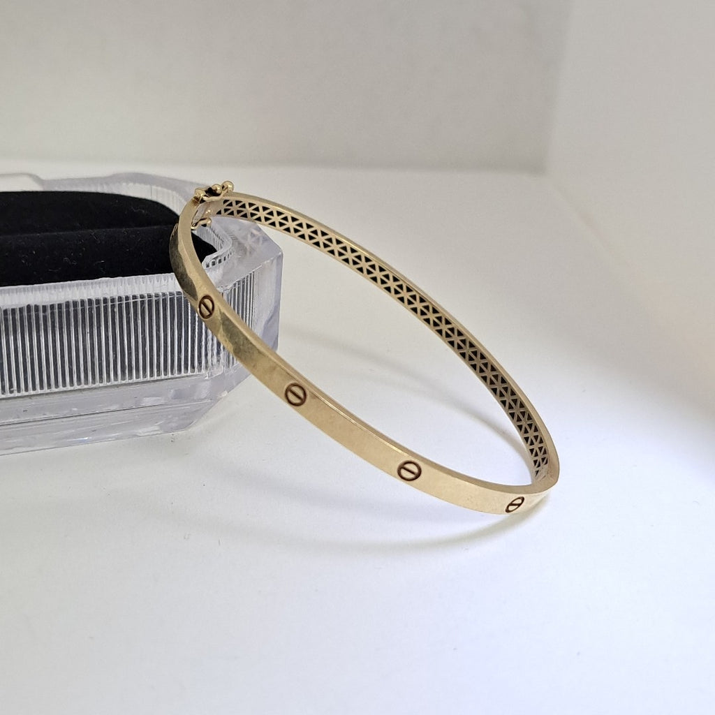 PULSERA RIGIDA ORO 10 K 4.9 GRMS (SEMINUEVO)