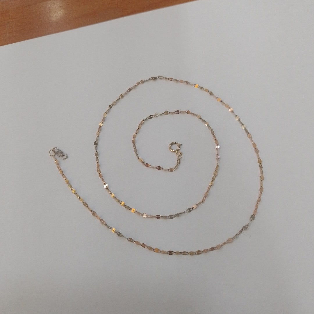 CADENA ORO, ORO COMBINADO 10 K 0.9 GRMS (SEMINUEVO)