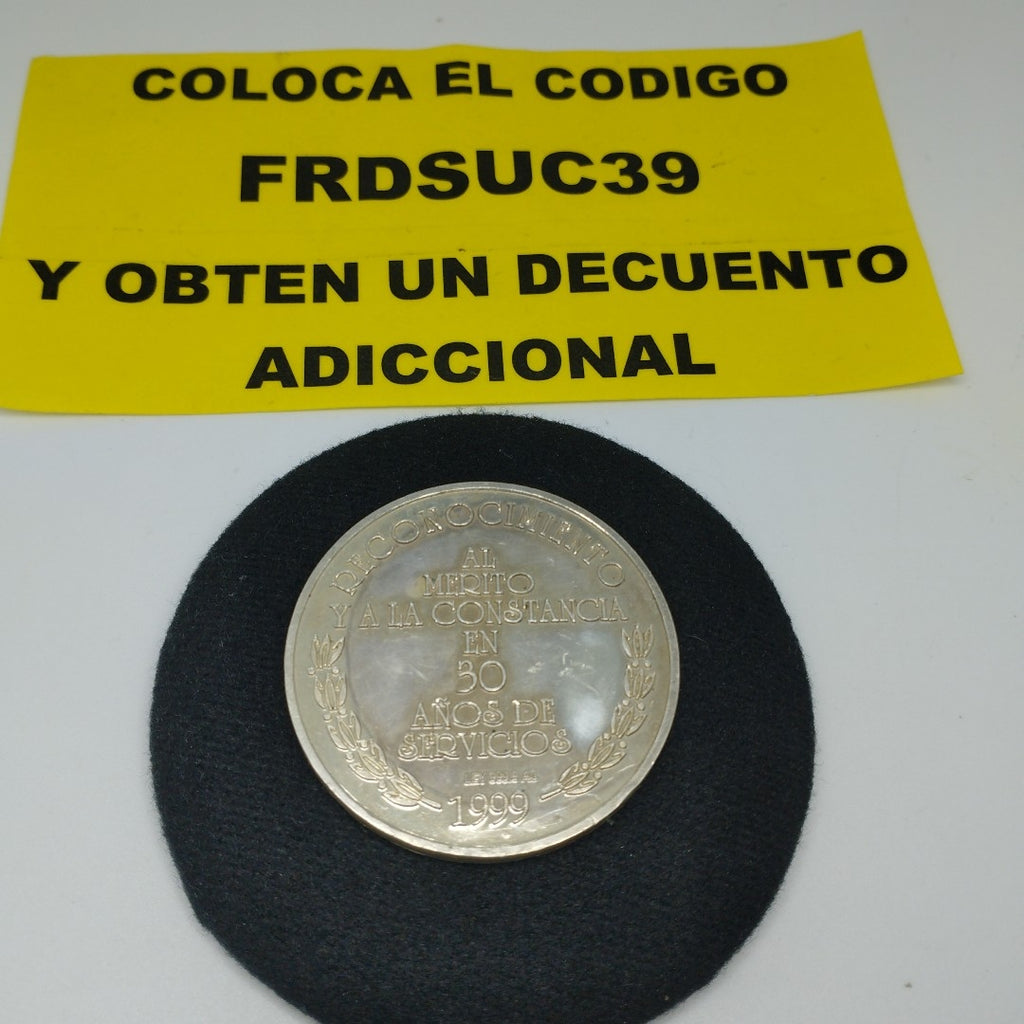 MEDALLA CONMEMORATIVA PLATA 46,10 GRMS (SEMINUEVO)