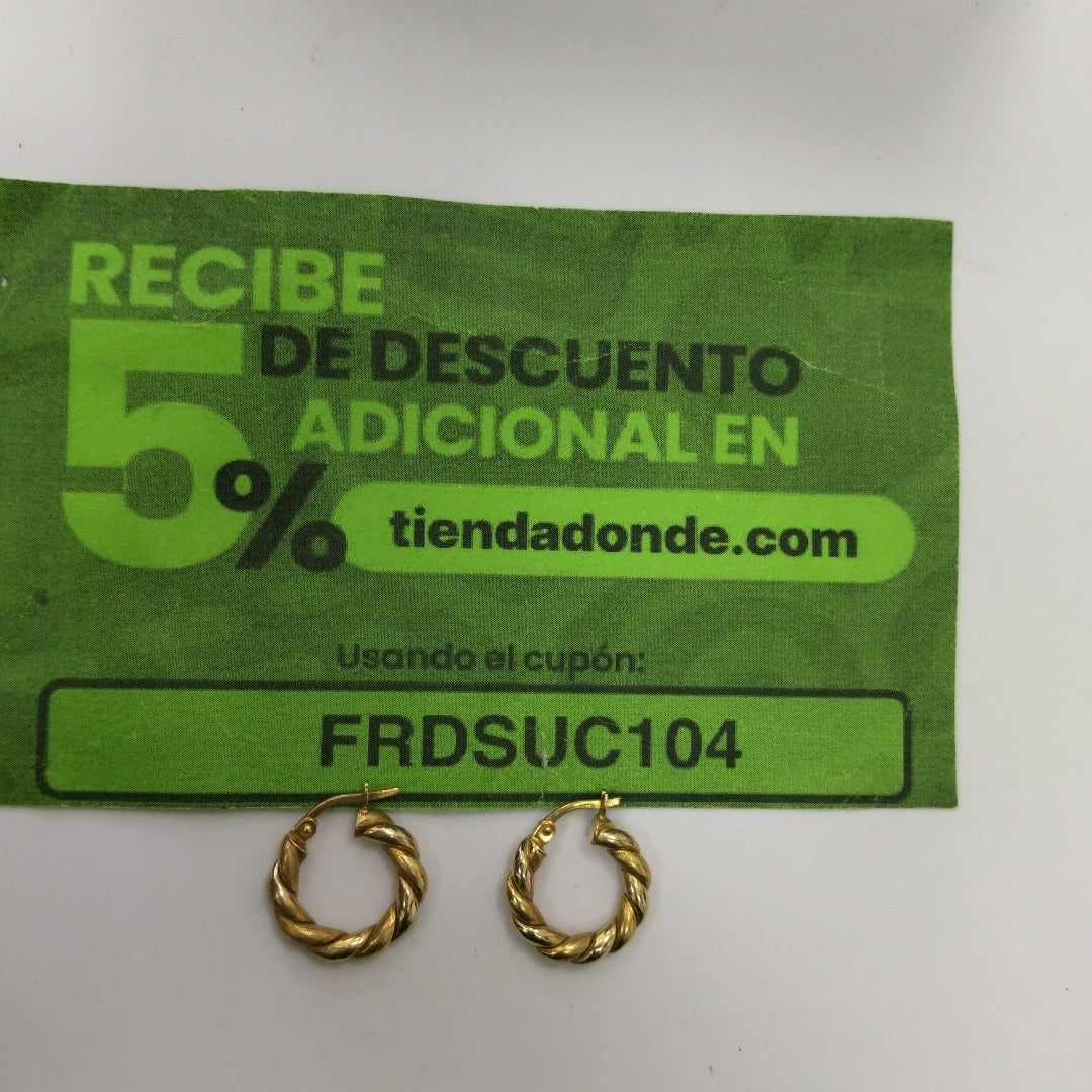 ARRACADAS PAR ORO 14 K 3 GRMS (SEMINUEVO)