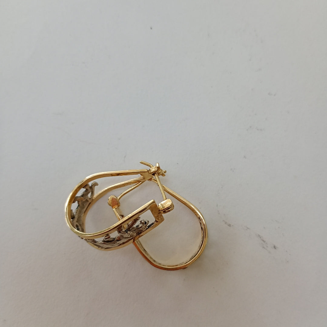 ARETES PAR ORO, ORO BLANCO 10 K 6.6 GRMS (SEMINUEVO)