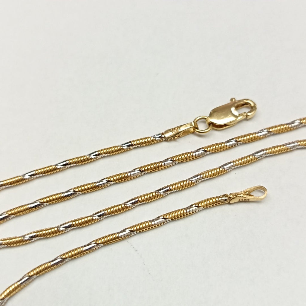 CADENA ORO COMBINADO 14 K 5,00 GRMS (SEMINUEVO)