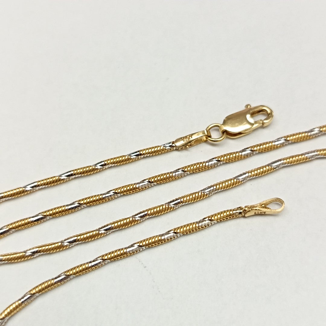 CADENA ORO COMBINADO 14 K 5,00 GRMS (SEMINUEVO)