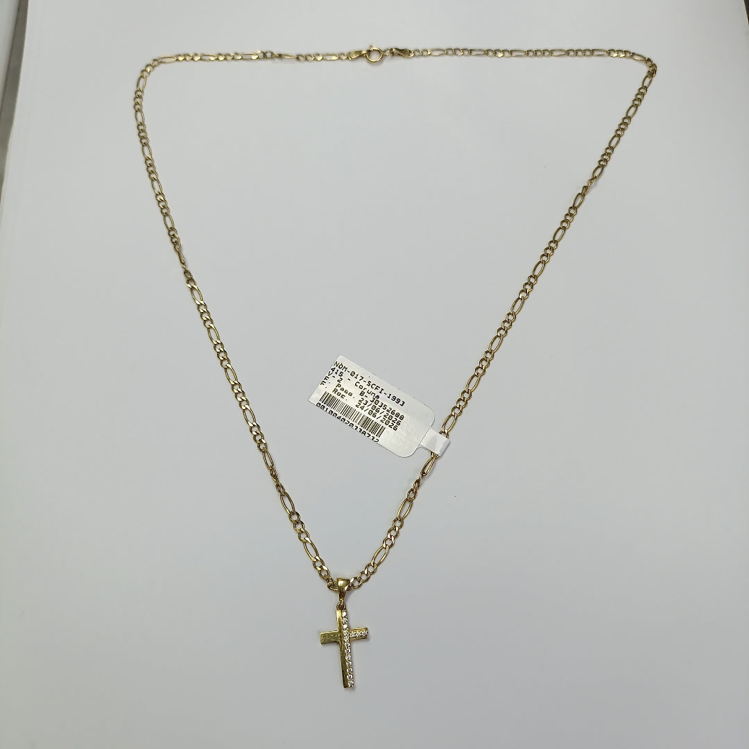 CADENA, CRUZ ORO 14 K 5.8 GRMS (SEMINUEVO)