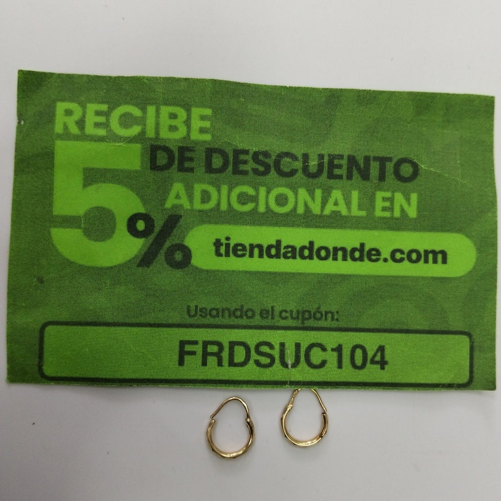 ARRACADAS PAR ORO 14 K 0.6 GRMS (SEMINUEVO)