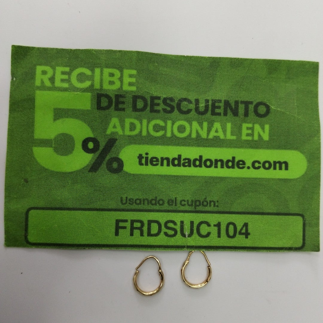 ARRACADAS PAR ORO 14 K 0.6 GRMS (SEMINUEVO)