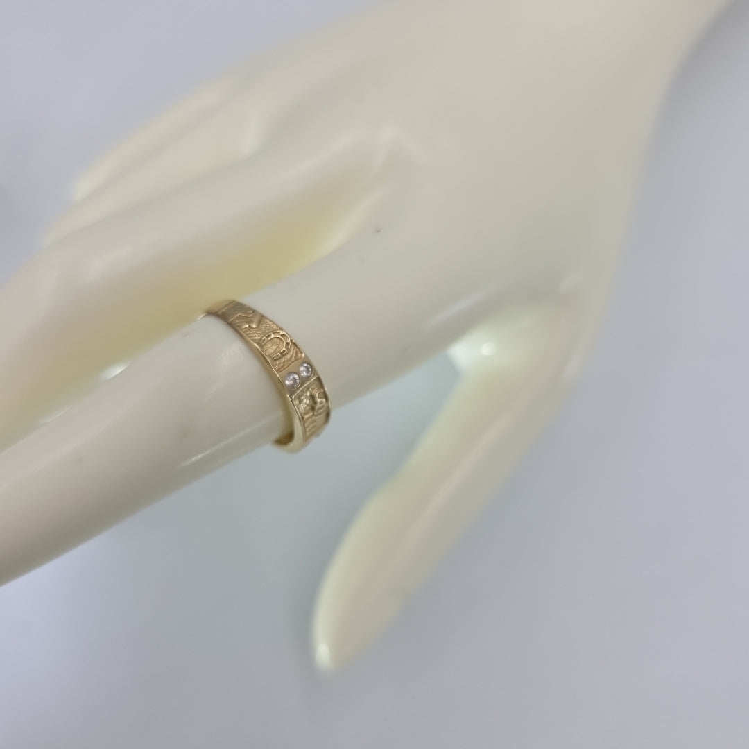 ARGOLLA DE LA SUERTE ORO 14 K 1.8 GRMS (SEMINUEVO)