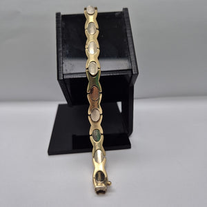PULSERA ORO, ORO BLANCO 14 K 15.7 GRMS (SEMINUEVO)