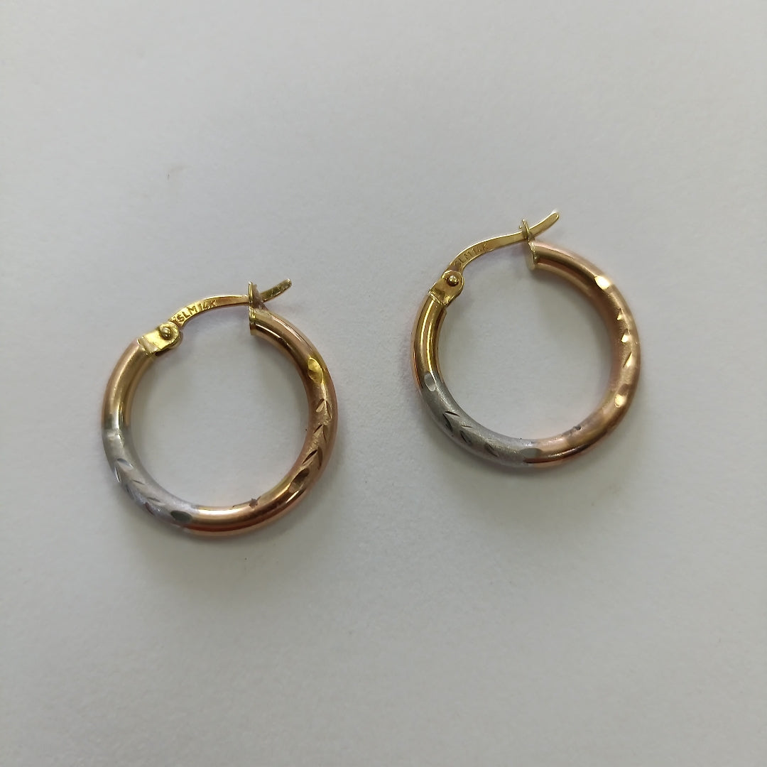 ARRACADAS PAR ORO 14 K 1.6 GRMS (SEMINUEVO)