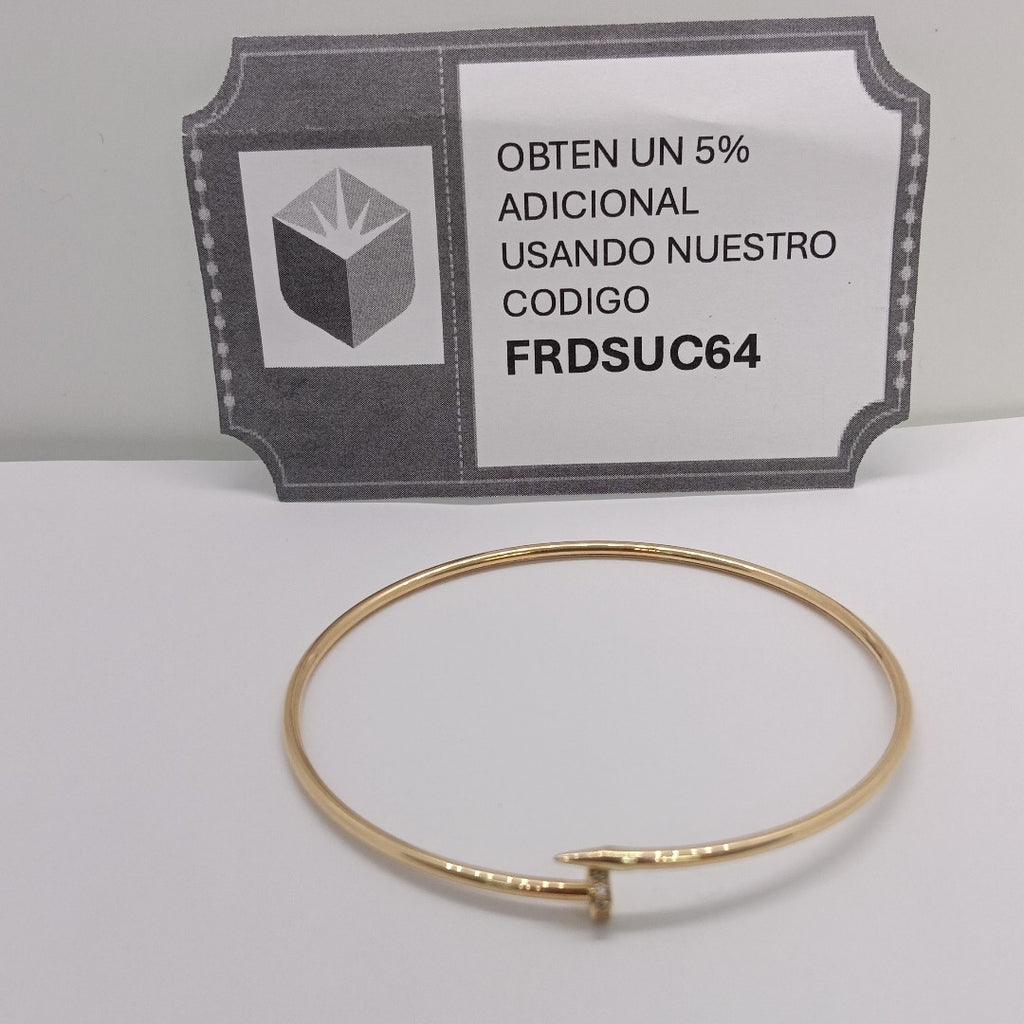 PULSERA CLAVO ORO 14K 2.8 (NUEVO)